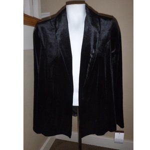 **Last one** Womens Velour Jacket Blazer Open Front Size  Small NWT Holiday